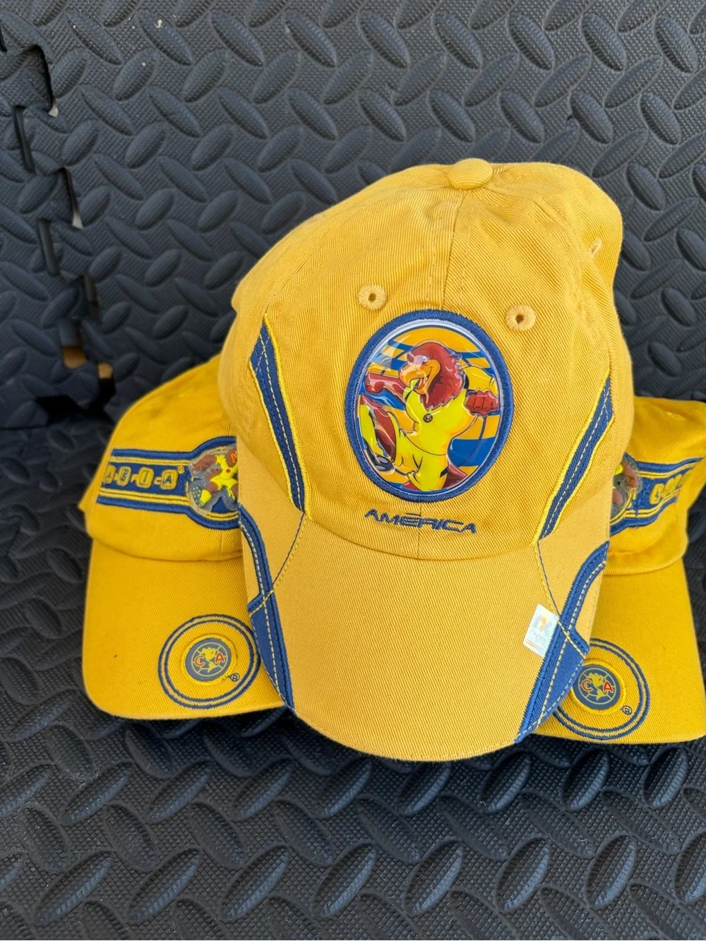 América  Aguilas Yellow Cotton Baseball Cap with Team Crest Unixes
